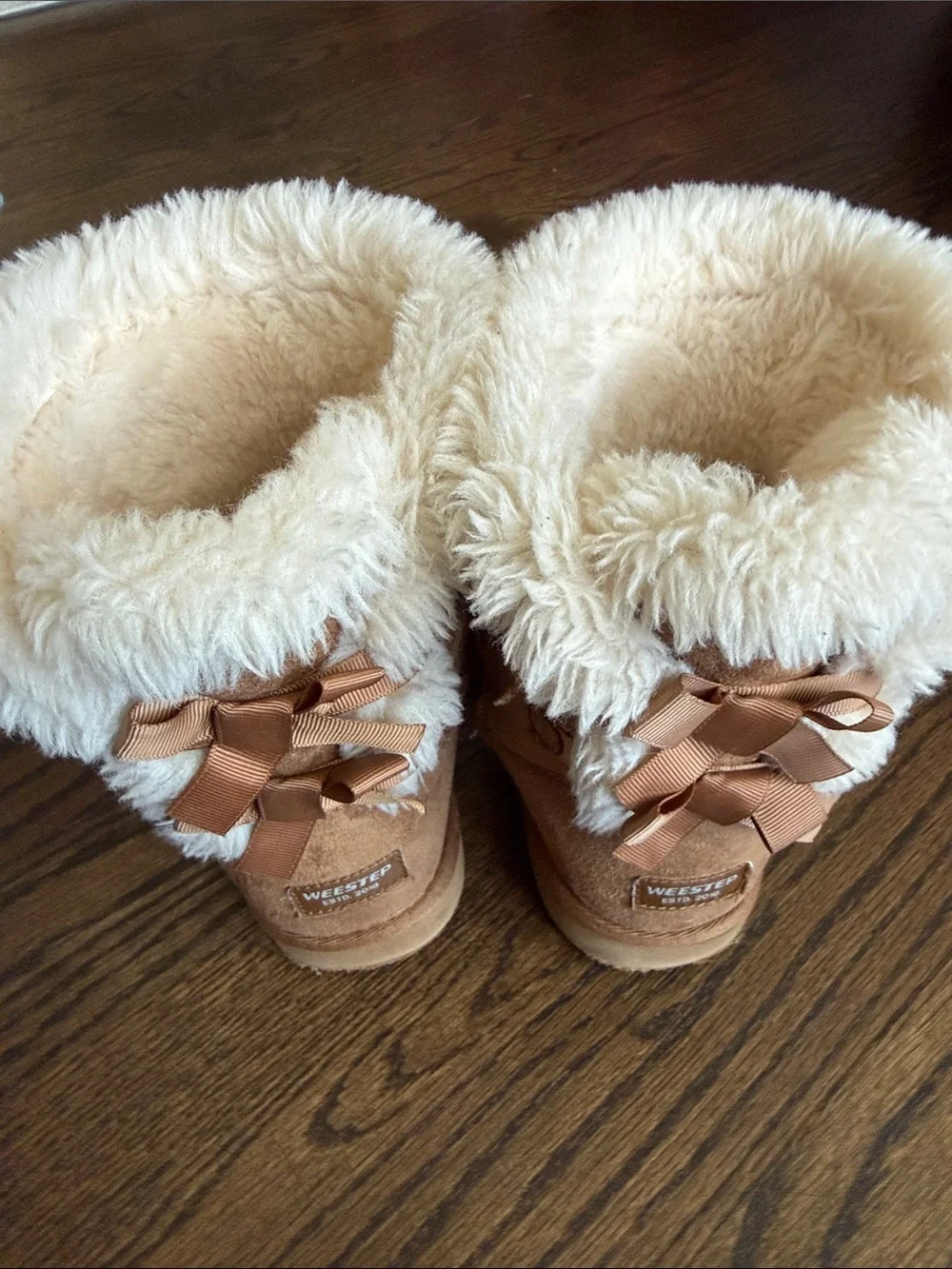Kids Cozy Faux-Shearling Tan Boots